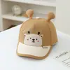 Gorro de Bebé Versión Coreana Lindo Oso de Dibujos Animados Gorra de Béisbol Primavera Verano Nuevo Sombrero para el Sol Protección Solar Infantil Gorra de Pico