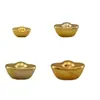 Lingote Chinês Ouro Areia Pequeno Lingote Lingote Artificial Mini Lingote Artesanato em Metal Acessórios de Joalheria Decorações Cornucópia
