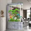 Nuevo Gabinete de Entrada Pantalla Divisoria para Acuario Sala de Estar Gabinete para Zapatos Integrado con Gabinetes Acuario para el Hogar