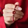 Artículos Populares Recomendados por el Dueño de la Tienda: Pulseras de Hilo Rojo Tejidas a Mano con Colgantes de Paz de Cinabrio para Mujeres y Hombres
