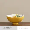 Nova Xícara de Chá Cerâmica Dourada Osmanthus Fragrante Pintada à Mão Chinesa Xícara de Mestre Xícara de Degustação de Chá em Forma de Flor Conjunto de Chá Kung Fu Doméstico Alto Valor de Aparência