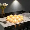 Velas Electrónicas LED al por Mayor Decoración Romántica para Propuesta 24 Piezas Día de San Valentín Plástico Artificial Velas de Té Transfronterizas