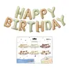 Balão de Filme de Alumínio com Letras de Aniversário de 16 Polegadas Conjunto de Balões feliz aniversário Balão de Folha de Alumínio feliz aniversário