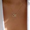 Collar de corazón vintage con diseño de corazón de Internet Celebrant para mujer, cadena de clavícula con diseño de amor en forma de corazón, joyería sencilla para niñas.