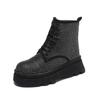 Botas Martin com cadarço de strass 2024 Estação Europa Botas curtas de plataforma de fundo grosso Internet Moda popular Tubo curto Sapatos femininos