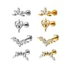 Piercing Labio Murciélago Estrella Corazón Marquise Zirconia Titanio F136 Joyería para Piercing Corporal Aleación de Titanio G23