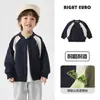 Roupas Exteriores Europeias para Meninos, Roupas de Primavera e Outono, Uniformes de Baseball Casuais para Bebês, Roupas Novas Tendência e Legais para Crianças, Roupas para Crianças
