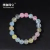 Pulseira de Contas Coloridas de Quartzo Natural com Flores Flutuantes Exquisite Multi-colorido Multi-estilo Contas Redondas Joia de Mão Feminina Presente Joias de Calcedônia Imitação