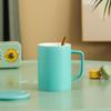 Taza de cerámica con grabado de color sólido simple, taza de café, taza de té, taza de regalo