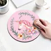 Alfombrilla de Ratón Redonda de Goma Soporte Pequeño para Muñeca Bordes de Bloqueo de Mano Teclado de Portátil Oficina Juego Engrosada y Resistente a Manchas