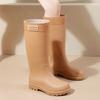 2026 Moda Transfronteiriça Botas de Chuva Femininas Cano Alto Sapatos Impermeáveis Antiderrapantes Casuais Versáteis Botas de Chuva
