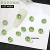 Atacado unhas postiças vermelhas da internet arte de unhas verde fruta strass diamante fundo pontiagudo formato amor borboleta tridimensional multi-corte acessórios para unhas