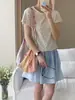Bolso de Hombro Floral Francés Romántico, Bolso Cruzado de Gran Capacidad Estilo Bohemio Colorido, Bolso de Lona Pequeño Fresco de Moda