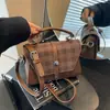 Bolsas de Nicho Transfronterizas para Mujer, Nuevas Bolsas Cuadradas Pequeñas Retro a Cuadros, Bolsos de Hombro Cruzados Versátiles y de Moda, Bolsos de Mujer Más Vendidos