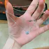 Collar de Circonita con Lujosos Adornos Redondos de 2 Quilates, Cadena Corta para Clavícula