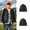 Ropa Infantil Balabala Chaqueta Ligera de Plumas para Niños y Niñas Ropa de Invierno Tres Pruebas Cuello Alto Abrigo Cómodo Versátil Moderno
