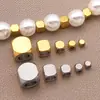 Cuentas Espaciadoras Cuadradas Biseladas de Acero Inoxidable con Recubrimiento al Vacío Color Oro/Acero Accesorios para Joyería Artesanal Pulseras Collares