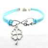 Joyería Europea y Americana Amazon Más Vendido Estilo Simple Amor Infinito Tejido a Mano Trébol de Cuatro Hojas Pulsera de la Suerte