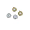 Pendientes de botón de perla envuelta estilo pequeño francés para mujer, lujo ligero, temperamento, sensación de alta gama, únicos, pendientes versátiles, joyería de oreja de moda