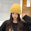 Nuevo Sombrero Versátil de Invierno para Mujer, Calentador de Cabeza Cálido para Ciclismo al Aire Libre, Estilo Moda Coreana, Gorro de Lana Tejido para Adelgazar el Rostro