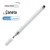 Caneta Capacitiva de Ponta Dupla Disco Cabeça de Silicone Caneta Stylus de Dupla Finalidade Edição de Vídeo Pintura Escritório Retoque Caneta para Celular Tablet