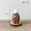Vela Aromática Casa de Pinha de Natal Decoração de Atmosfera Festiva Presente de Feriado Vela em Formato de Papai Noel