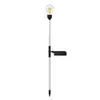 Lámpara de césped de filamento de tungsteno solar, lámpara decorativa de ambiente para jardín exterior, lámpara de patio, lámpara de montaje en suelo, luz nocturna a prueba de lluvia para villa