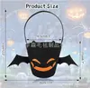 Bolsa de Dulces de Fieltro para Halloween Festival de Fantasmas Divertida Decoración de Fiesta Trick-Or-Treat Bolsa de Dulces Portátil de Tela No Tejida Cubo de Calabaza