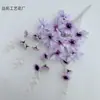 Dália Simulada de 5 Pétalas, Decoração de Interiores para Casa, Flores Artificiais, Materiais para Flores de Casamento, Arranjos Florais Atacado, Paisagismo de Bonsai