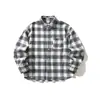 TIMACHINE Camisa de Cuadros Cepillada Retro Clásica para Hombre, Manga Larga, Corte Holgado, Camisa de Franela Versátil CS165