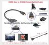 Cabo HDMI um para dois cabo um para dois cabo de conversão HDMI um para dois cabo de conversão HDMI um para dois
