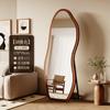 Espejo de Cuerpo Entero Antiguo Medio Espejo de Piso para el Hogar Espejo para Vestirse Colgante de Pared Espejo con Forma Especial Dormitorio de Niña Espejo de Prueba de Alta Gama