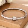 Europa e Estados Unidos pulseira de titânio e aço cruzada quente feminina cintura fina com diamante moda simples criativa joia de pulseira não desbota