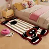 Alfombra de Imitación Cachemir con Dibujos Animados Lindos para Dormitorio, Manta Antideslizante para Mesita de Noche, Manta para Sofá Resistente al Desgaste y a las Manchas para el Hogar, Esterilla Refrigerante para Ventana de Mirador