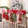 Decorações de Natal cor de desenho animado boneca tridimensional capa de cadeira alce capa de cadeira de mesa adereços de vestido de cozinha atacado