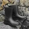 Botas de Lluvia Impermeables para Senderismo en la Selva para Hombres y Mujeres, Botas de Lluvia de Caña Media para Exteriores, Zapatos de Goma Antideslizantes para Cocina, Material TPE