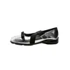 Sapatos de Ballet Quadrados Estilo Esportivo Retrô Weimei Girl 6189-2 para Mulheres com Laço Sapatos Mary Jane Casuais