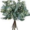 Estacas artificiais de folhas de eucalipto com estacas de eucalipto de frutas plantas verdes artificiais flores falsas adereços decorativos de tiro atacado