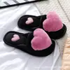 Pantuflas para Mujer con Forma de Corazón de Piel Sintética de Conejo, Suela Suave para Interiores, Ligeras, Transpirables, Zapatos para el Hogar para Todas las Estaciones, Adecuadas para Uso en Casa, Casas de Huéspedes y Viajes