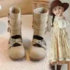 Botas Retro de Media Pantorrilla para Niños 2026 Otoño Nuevo Estilo Punk Hebilla Botas Individuales Niñas Celebridad de Internet Caballero Botas Versátiles