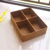 Caixa de Armazenamento Retangular Trançada Capim-Marinho Rattan Bambu Trançado Cesta de Armazenamento Trançada Cesta de Armazenamento de Lanches para Mesa de Centro Cesta de Colocação