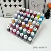 Caja de almacenamiento transparente transfronteriza con asa para arte con cuentas, esmalte de uñas y botellas de pintura, estante de almacenamiento universal multicapa desmontable para exhibición