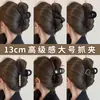 Pinza para el Cabello Negra Versátil para Mujer, de Gama Alta y Exquisita, Adecuada para Cabello Grueso, Pinza de Tiburón Grande para Recogido en la Parte Trasera de la Cabeza, Pinza Grande para el Cabello