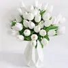 Flores Artificiales Tulipán de PU de Gama Alta Exclusivo Transfronterizo para Hogar y Hotel Accesorios para Fotografía de Bodas Flores Artificiales de Tacto Artificial al por Mayor