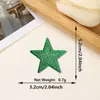 Parche Bordado de Estrella de Cinco Puntas con Purpurina de Nuevo Estilo, Accesorios de Ropa y Equipaje de Venta Caliente Transfronteriza, Parche Decorativo Termoadhesivo