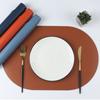 Mantel Individual de Piel de Ternera Doble Cara, Estilo Nórdico, Impermeable y a Prueba de Aceite, Mantel para Mesa de Comedor de Hotel y Hogar, En Stock, Mantel Ovalado Aislante del Calor