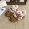 Nuevos Zapatos de Algodón Antideslizantes Versátiles 2026 con Velcro de Felpa Calientes de Invierno Modernos Plus Zapatos Birkenstock Suela Gruesa Moño Piel
