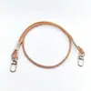 Bolso de Cuerda Redonda de Piel de Vaca Hecho a Mano de 4 mm con Correa Pequeña para Llevar Mochila Cruzada con Cadena y Asa Bolso de Mano DIY Accesorios