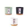 Macetas de Flores de Plástico Personalizadas Anthony para Balcón de Casa, Plantación de Suculentas, Jardín de Patio, Macetas Simples de Color Crema para Plántulas