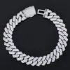 Colar Cuban Masculino Europeu e Americano Transfronteiriço 36mm Hip-Hop Tendência Joias Zircônia Rombo Cheio de Diamante Pulseira Joias Personalização